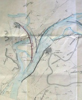 Map (Aramon to Comps, 1855)