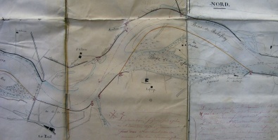 Map (Rochemaure to Donzère, 1843)