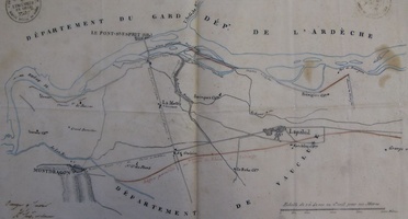 Map (Bourg-St-Andéol to Mondragon, 1841)