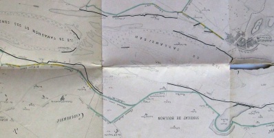 Map (Aramon to Comps, 1856)