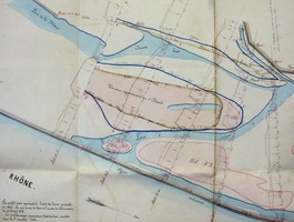 Map/Cross section (Pont-St-Esprit, 1856)