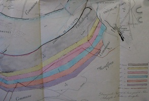 Map (Aramon to Comps, 1858)