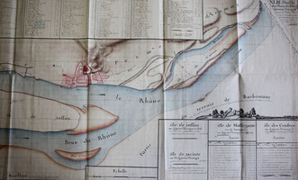 Map (Bourg-St-Andéol to the sea, 1781)