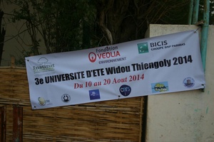 Banderole de l'Université d'été de Widou Thiengoly