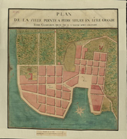 Plan de la ville Pointe-à-Pitre située en l'Isle Grande Terre Guadeloupe dressé par le S[r] Nassau après l'incendie du 30 mars 1780