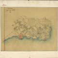 Plan d'une portion de la Grande Terre depuis la Pointe-à-Pitre jusqu'à la grande baie, comprenant les forts Louis et Fleur d'épée