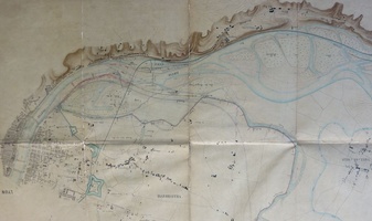 Map/Cross section/Long profile (Vaulx-en-Velin to Lyon, 1856)