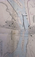 Map/Cross section (Vallabrègues to Beaucaire, 1855)