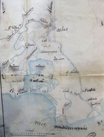 Map (Arles to the sea, 1813)