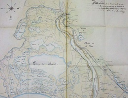 Map (Arles to the sea, 1844)