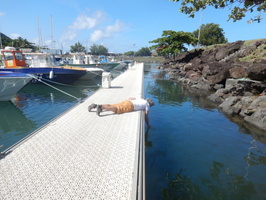 Vue du port de Rivière-Sens en 2023