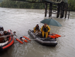 Intercomparaison Adcp, radar, en aval du barrage de Genissiat sur le Rhone