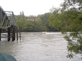 Intercomparaison Adcp, radar, en aval du barrage de Genissiat sur le Rhone