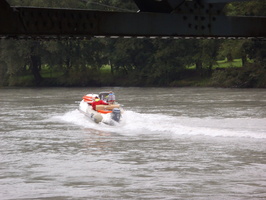 Intercomparaison Adcp, radar, en aval du barrage de Genissiat sur le Rhone