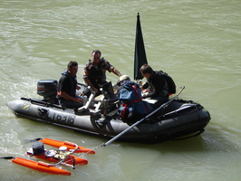 Intercomparaison Adcp, radar, en aval du barrage de Genissiat sur le Rhone