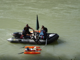 Intercomparaison Adcp, radar, en aval du barrage de Genissiat sur le Rhone