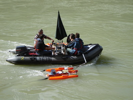 Intercomparaison Adcp, radar, en aval du barrage de Genissiat sur le Rhone
