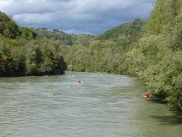 Intercomparaison Adcp, radar, en aval du barrage de Genissiat sur le Rhone