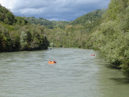 Intercomparaison Adcp, radar, en aval du barrage de Genissiat sur le Rhone