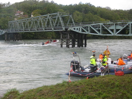 Intercomparaison Adcp, radar, en aval du barrage de Genissiat sur le Rhone