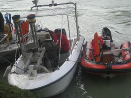 Intercomparaison Adcp, radar, en aval du barrage de Genissiat sur le Rhone