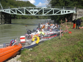 Intercomparaison Adcp, radar, en aval du barrage de Genissiat sur le Rhone