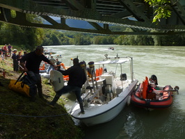 Intercomparaison Adcp, radar, en aval du barrage de Genissiat sur le Rhone