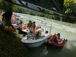 Intercomparaison Adcp, radar, en aval du barrage de Genissiat sur le Rhone