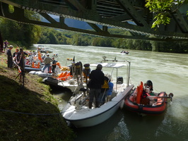 Intercomparaison Adcp, radar, en aval du barrage de Genissiat sur le Rhone
