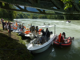 Intercomparaison Adcp, radar, en aval du barrage de Genissiat sur le Rhone