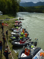 Intercomparaison Adcp, radar, en aval du barrage de Genissiat sur le Rhone