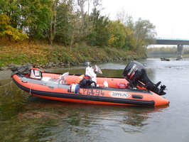 Tracage a la rhodamine sur le Rhone