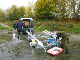 Tracage a la rhodamine sur le Rhone