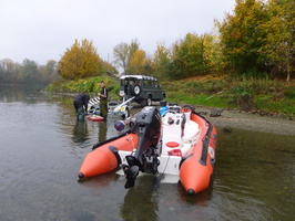 Tracage a la rhodamine sur le Rhone