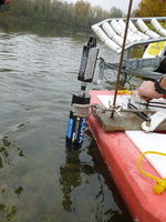 Tracage a la rhodamine sur le Rhone