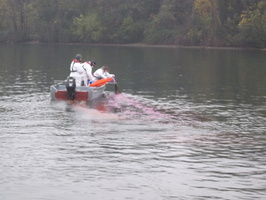 Tracage a la rhodamine sur le Rhone
