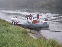 Tracage a la rhodamine sur le Rhone