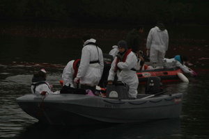 Tracage a la rhodamine sur le Rhone