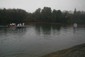 Tracage a la rhodamine sur le Rhone
