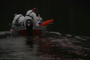 Tracage a la rhodamine sur le Rhone