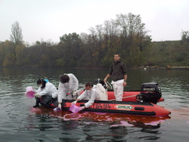 Tracage a la rhodamine sur le Rhone