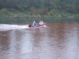 Tracage a la rhodamine sur le Rhone