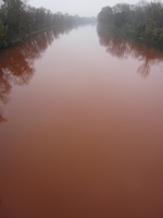 Tracage a la rhodamine sur le Rhone