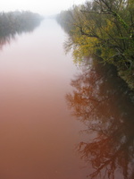 Tracage a la rhodamine sur le Rhone