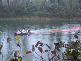 Tracage a la rhodamine sur le Rhone