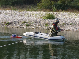 Tracage a la rhodamine sur le Rhone