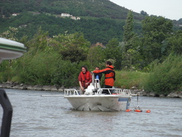 Mesure pendant la chasse des barrages de l'Isere