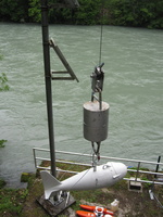 Preparation de la chasse du Rhone, station Cnr de Bogne